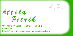 attila pitrik business card